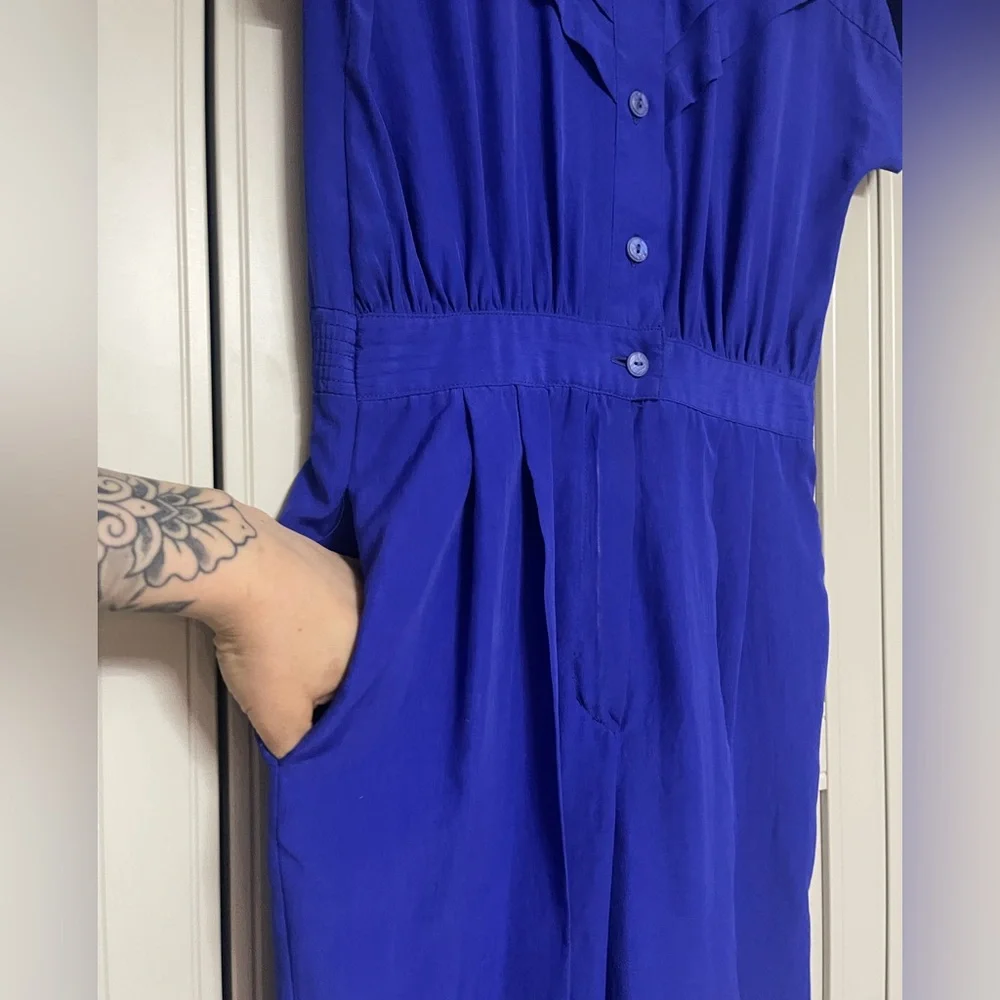 Vintage 1980’s Button Down Pants Jumpsuit - Picture 8 of 11